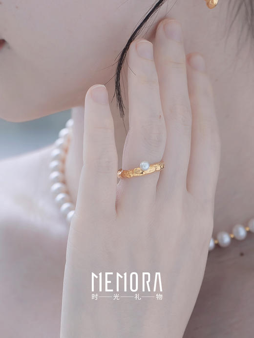 【任选3件599元】「偏爱」珍珠戒指 S925银戒指时尚ins风手饰MEMORA诗普琳YRE00301（线上专供） 商品图5