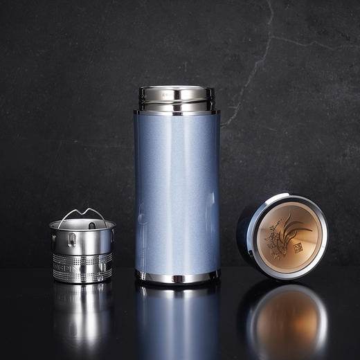 子佩集S999银【清风兰影】泡茶杯【DDY001】纯银泡茶杯-蓝色2507 商品图2