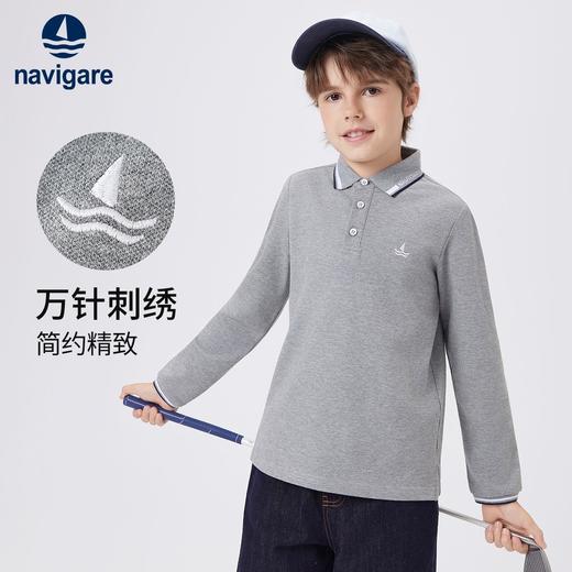 【纳维凯尔】【120-165】意大利小帆船男童春秋长袖POLO衫 商品图5