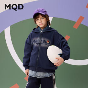 【MQD】秋季男大童潮酷休闲字母运动连帽卫衣