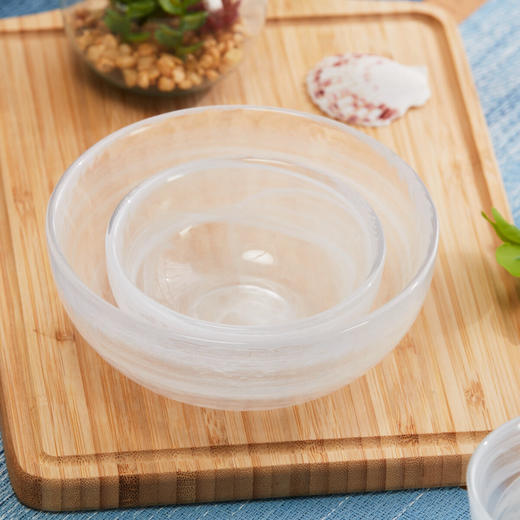  珠边玻璃碗盘甜品冰淇淋雪糕碗糖水点心沙拉碗玻璃杯 商品图3