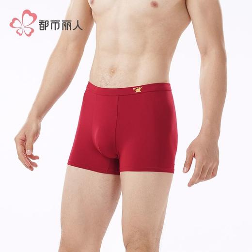 都市丽人内裤男士内裤40S人棉内裤氨纶头平角内裤男内裤FKHG06 商品图2