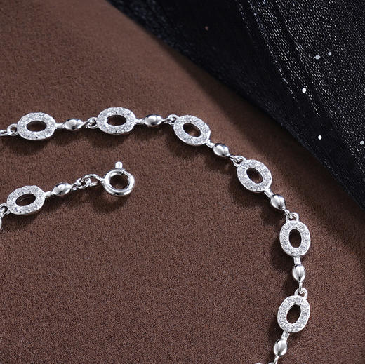子佩集S925银【倩影凌波】手链【SL070490】纯银时尚椭圆圈锆石2507 商品图9