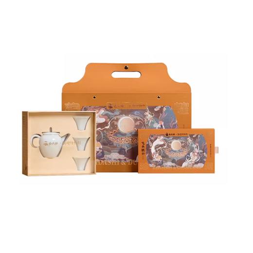 白大师敦煌联名款福鼎白茶2019年白毫银针送茶具礼盒装茶礼120g 商品图3