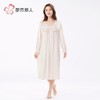 都市丽人睡衣女针织提花睡衣女士家居服长袖裙棉质睡裙LHH6H2 商品缩略图1