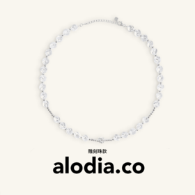 【夏季新款】alodia.co 品牌直发 月影凝霜雕刻珠白水晶项链 925银设计款天然水晶