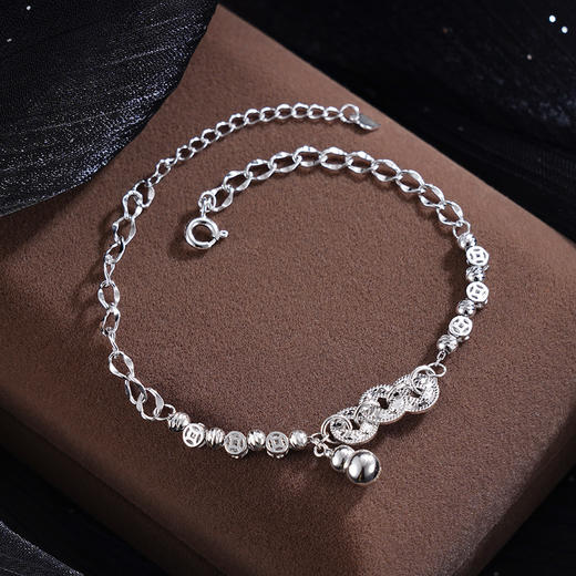 子佩集S925银【福禄财源】手链【SL070515】纯银时尚葫芦钱币2507 商品图1