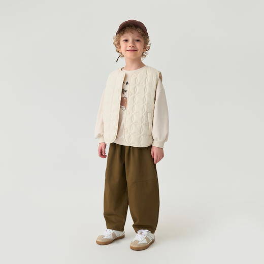 [校服神器]马克珍妮男女童无氟防泼水绗缝马甲宝宝秋冬新款551365 商品图2