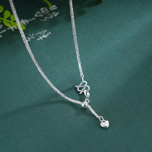 子佩集S990银【花蝶之恋】套链【MXTL032】纯银花丝珐琅彩项链2507 商品图4