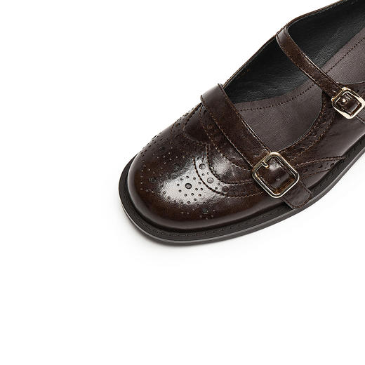 【云粉节】【思加图】BF思加图2025新款爵士玛丽黑色小皮鞋玛丽珍鞋平底鞋单鞋女EHH02吊牌价1490 商品图10