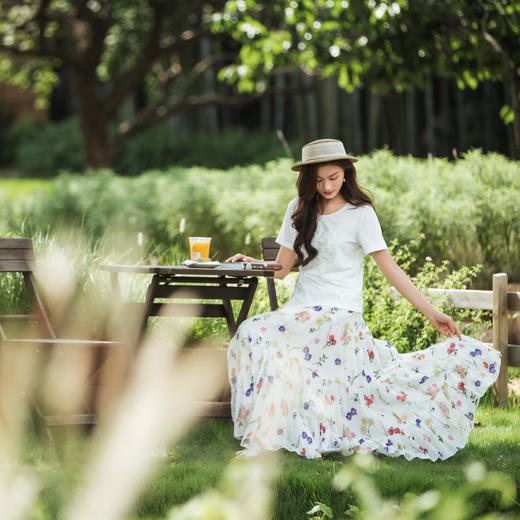 【林栖设计小店】（现货）【手工钩花】婴儿棉半身裙印花2025秋季新款花仙子裙子女1953031 商品图4
