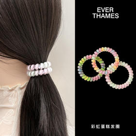 EverThames电话线发圈欧若风时尚发绳女高级感发饰扎头发头绳