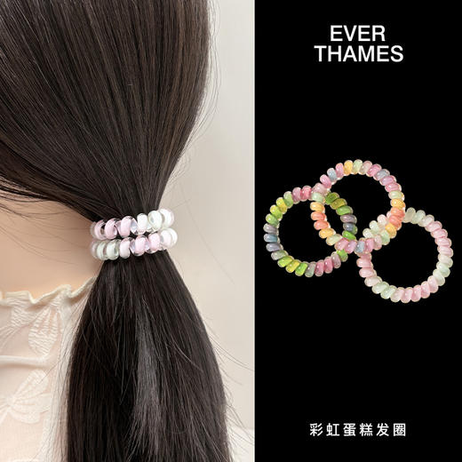 EverThames电话线发圈欧若风时尚发绳女高级感发饰扎头发头绳 商品图0