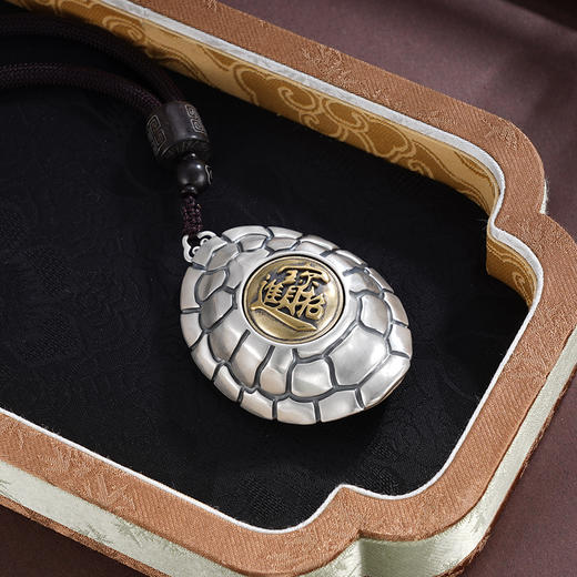 子佩集S999银【富甲寰宇】手把件【JJYS009】纯银大号龟原创作品招财进宝可转动吉言2507 商品图6