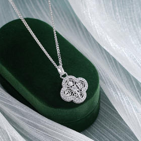 子佩集S925银【四叶平安】套链【FYL-2052101】纯银时尚四叶草项链2507