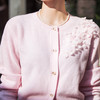【林栖设计小店】【手工钉花】绵羊毛毛织开衫百搭2025秋季新款粉外套上衣毛衣女F1953241 商品缩略图4