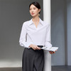 IWY/白色V领衬衫新款女轻奢高级感女装长袖职业面试正装女25B755 商品缩略图2