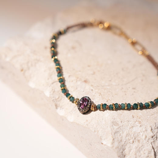 订购8周到｜Tityaravy-ALHYKA-绿色 红碧玺 吊坠 串珠 手链［法国设计师］ 商品图2