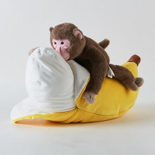 舒柔抱枕靠枕毛绒靠垫可剥皮糯香蕉 商品图4