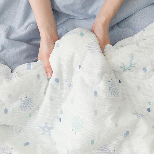  夏天新款凉感卧室薄被学生枕垫冷感S2501贝壳 商品图3