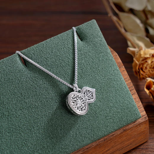 子佩集S925银【福禄结缘】套链【FYL-2056104】纯银时尚葫芦绿松石项链2507 商品图3