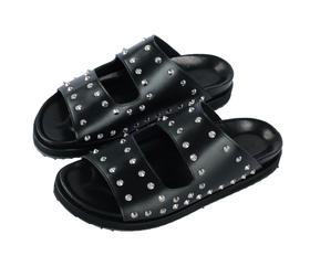 【超惠秒】McQueen 麦昆 男士舒适百搭真皮拖鞋 12396