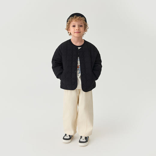 [校服神器]马克珍妮男女童无氟防泼水绗缝外套宝宝秋冬新款551362 商品图3