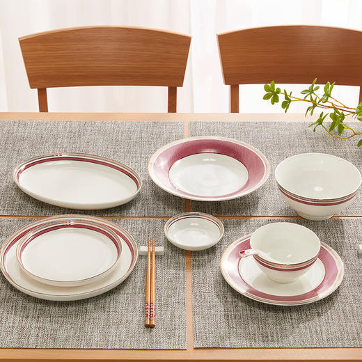 厨房骨瓷餐具家用饭碗大碗盘子小碟调羹吉星月辉 商品图2