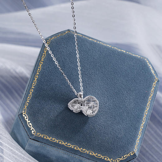 子佩集S925珍珠套链【XL090211】纯银珍珠葫芦项链2507 商品图2