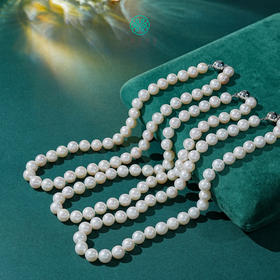 DS925珍珠项链-淡水无核白珠项链约9-10mm