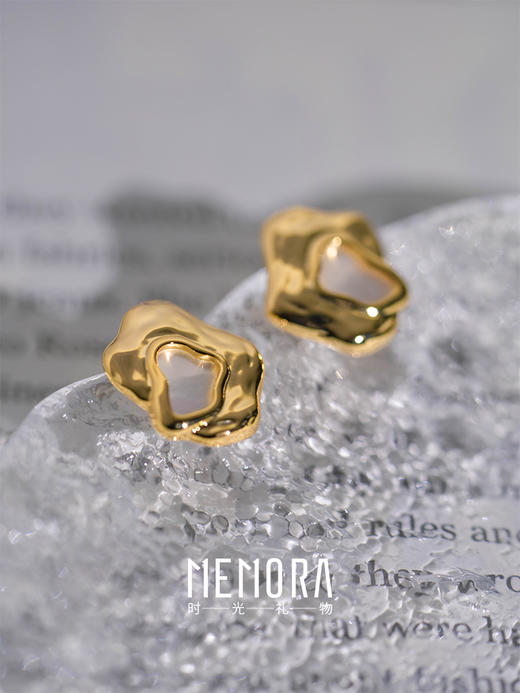 【任选3件599元】贝壳耳饰 S925银耳环时尚ins风耳圈MEMORA诗普琳YEE00301（线上专供） 商品图4