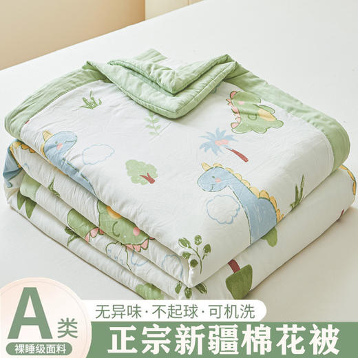   【裸睡级夏凉被🔥】a类母婴级新疆棉花夏凉被 双人可机洗水洗夏季空调被子  可以“啃咬”的新疆棉花空调被，机洗不结团，柔软无异味，陪你清凉一夏！ 商品图10