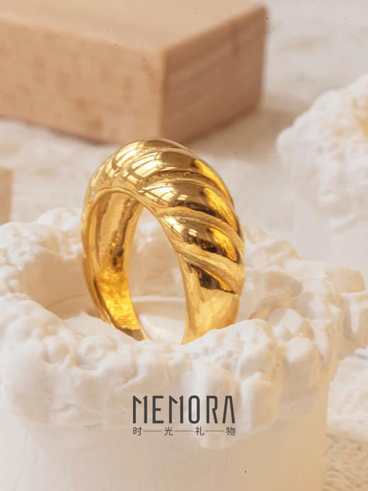 【任选3件599元】「焦糖可颂」牛角包戒指 S925银戒指时尚ins风手饰MEMORA诗普琳YRE00101（线上专供） 商品图7