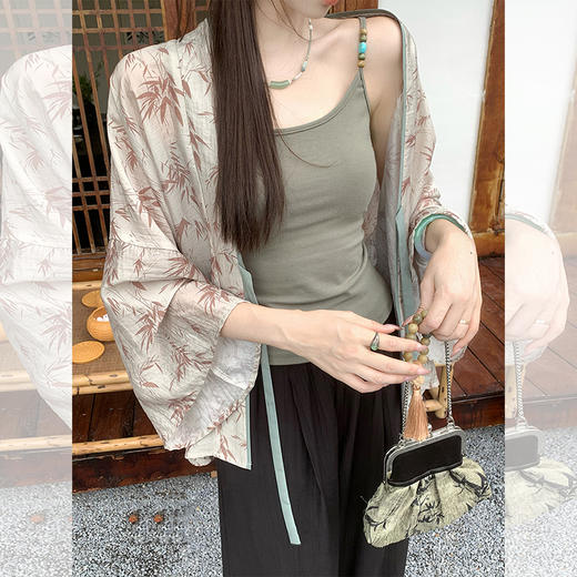 西遇新中式国风开衫套装女秋季新款吊带宽松休闲裤三件套SS051314/SS051315/SS051316 商品图3