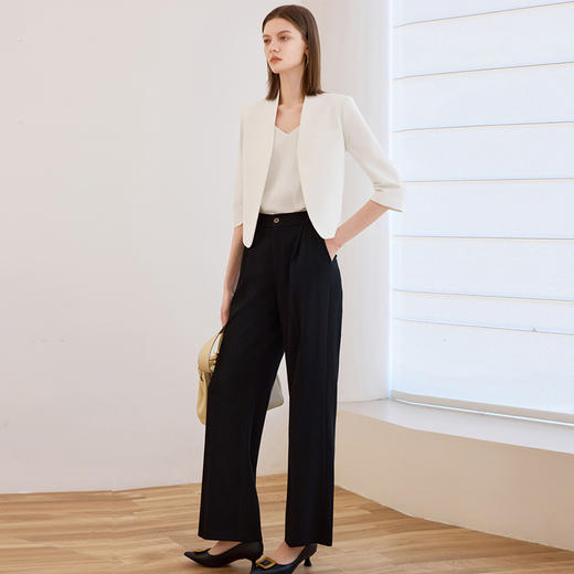 IWY/气质干练七分袖西装套装高级感正式场合接待职业装商务正装C2341-M+P2466 商品图3