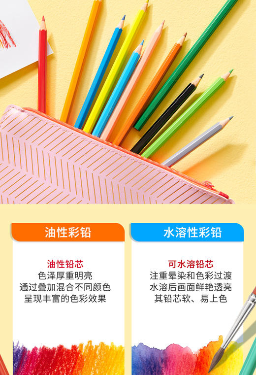 德国辉柏嘉36色48色水溶性彩铅初学者绘画专用成人绘画彩铅 商品图4