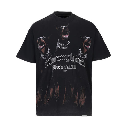 【超惠秒】REPRESENT 男士全棉杜宾犬印花logo短袖T恤 11947 商品图0