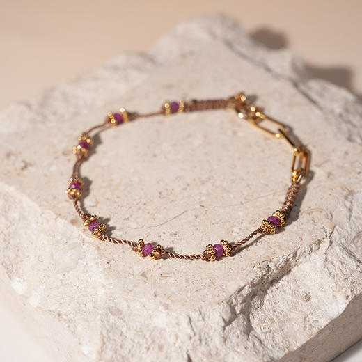 订购8周到｜Tityaravy-LOTUS-红宝石 手链［法国设计师］ 商品图0