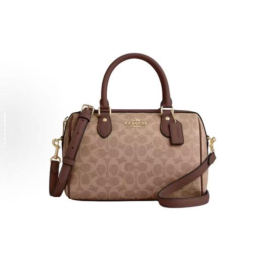 COACH Rowan 25 棕褐色拼棕色波士顿手提包 商品图0