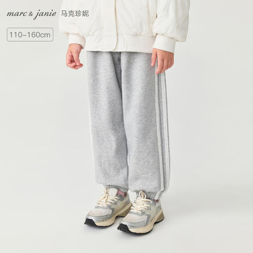 马克珍妮女童织带蝴蝶结软糯卫裤2025年秋装新款551501 商品图0