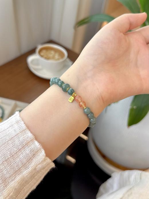 “福气满满”天然蓝水翡翠手串6.8MM CF 商品图1