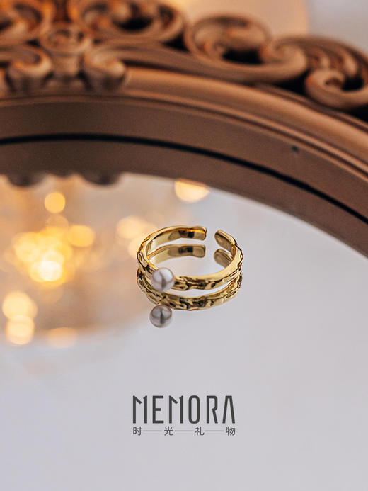 【任选3件599元】「偏爱」珍珠戒指 S925银戒指时尚ins风手饰MEMORA诗普琳YRE00301（线上专供） 商品图1