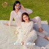 都市丽人女泡泡绵2.0睡衣女士家居服长袖长裤牛奶丝套装LHH1K8 商品缩略图8