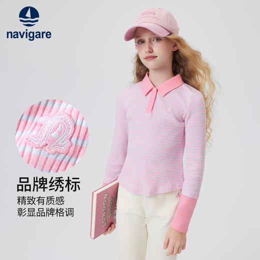 【纳维凯尔】【120-165】意大利小帆船女童长袖polo衫 商品图4