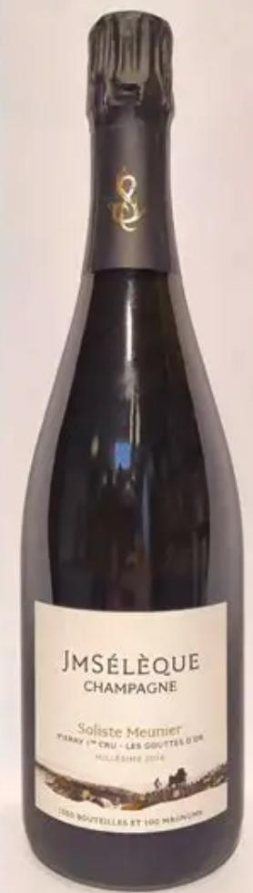 JM SELEQUE Soliste Meunier Les Gouttes d'Or（48M）星来庄园独奏莫尼耶年份香槟2019【会员价1090】 商品图0