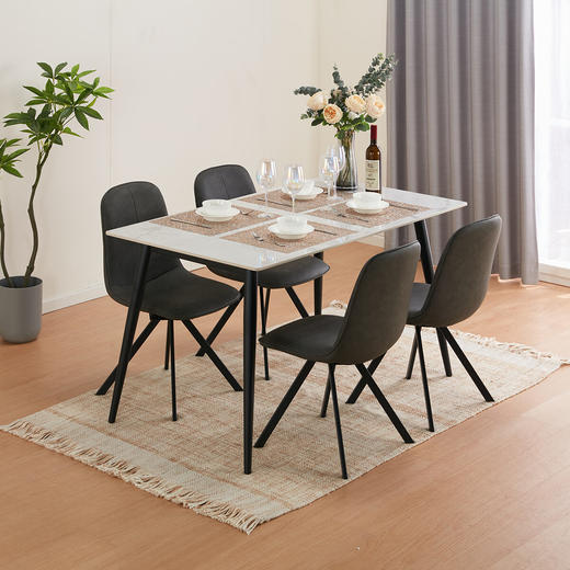 【家具】 轻奢大气岩板餐桌 N3080 商品图0