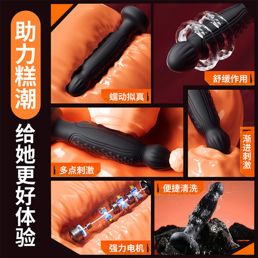 【情趣用品】谜姬 后庭蠕动肛塞无线遥控震动开肛 商品图2