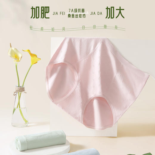 【3条装】女士莫代尔提花面料加肥加大舒适高腰微压收腹【CSL25262】 商品图1