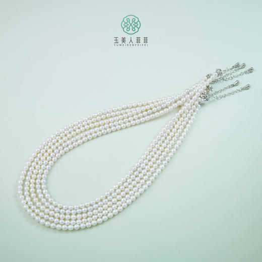 D珍珠项链-淡水有核小米链约4+mm项链 商品图0