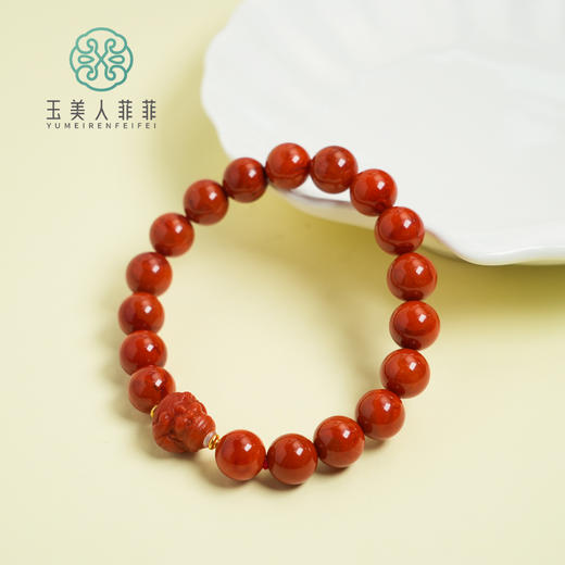 菲菲珠宝好~南红单圈圆珠手串约10mm 商品图0